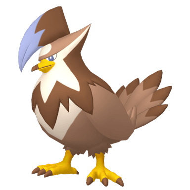 Pokémon HOME Shiny Staraptor oscuro ♀ sprite 