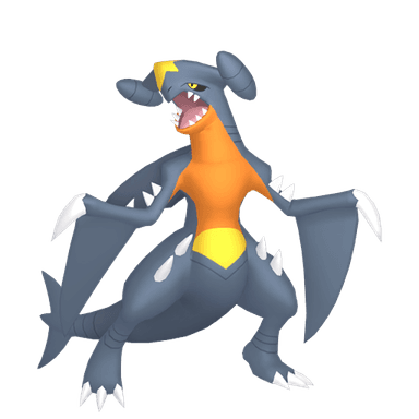 Pokémon HOME Shiny Garchomp oscuro sprite 
