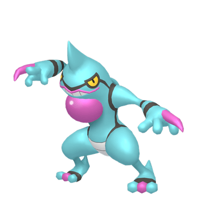 Pokémon HOME Shiny Toxicroak Sombroso ♀ sprite 