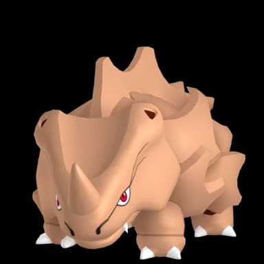 Pokémon HOME Shiny Rhyhorn oscuro sprite