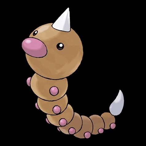 Official artwork of Weedle oscuro