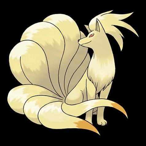 Official artwork of Ninetales oscuro