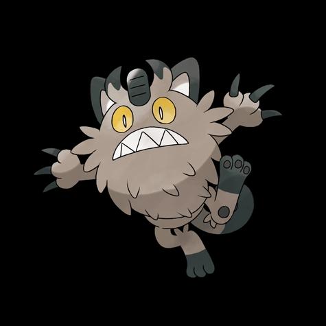 Official artwork of Galarian Meowth
