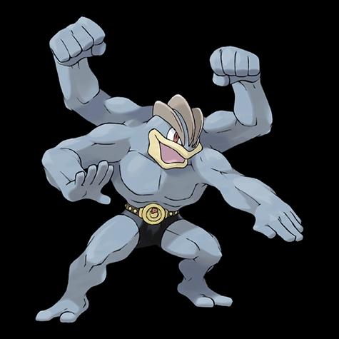 Official artwork of Machamp oscuro