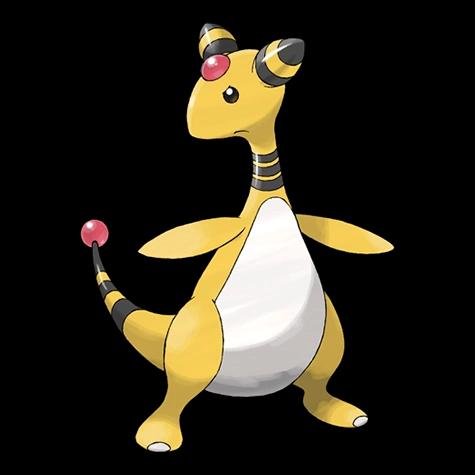 Official artwork of Shadow Ampharos