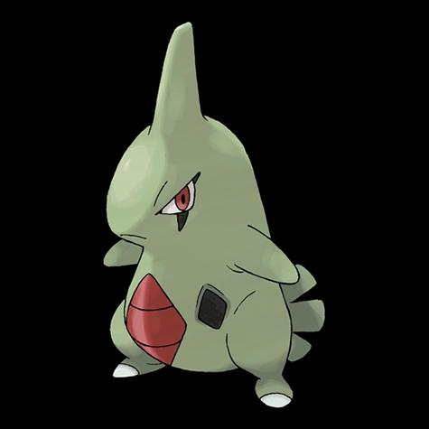 Official artwork of Shadow Larvitar