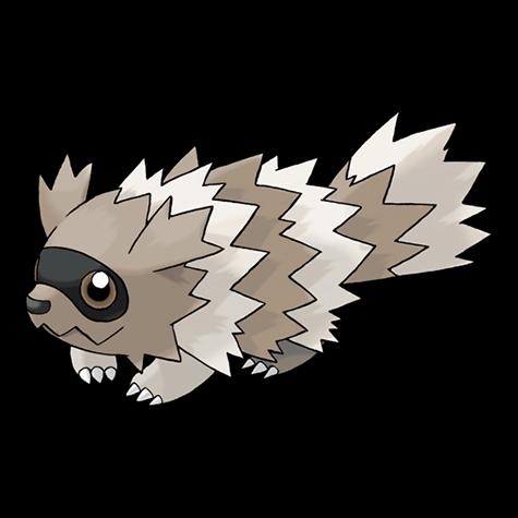 Official artwork of Zigzagoon oscuro