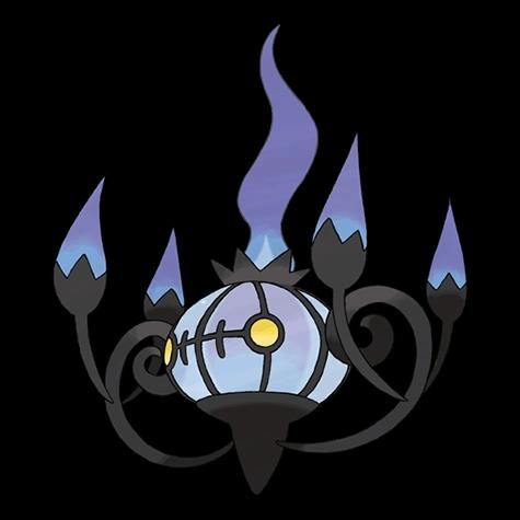 Official artwork of Shadow Chandelure