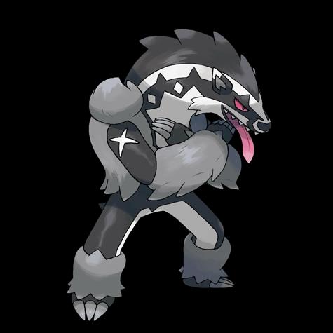 Official artwork of Obstagoon oscuro