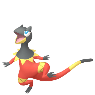 Pokémon HOME Shiny Heliolisk sprite 