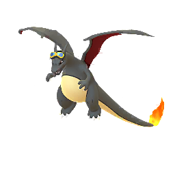 Shiny sprite of Charizard from Pokémon GO