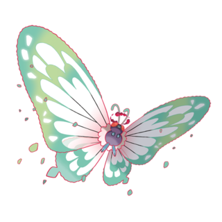 Artwork of Gigantamax Butterfree from Pokémon GO