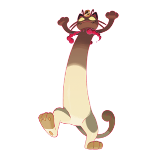 Artwork of Gigantamax Meowth from Pokémon GO