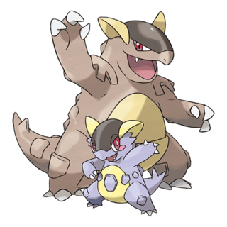 Artwork of Mega Kangaskhan from Pokémon GO
