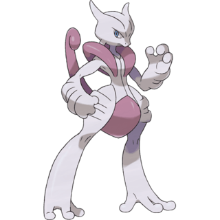Artwork of Mega X Mewtwo from Pokémon GO