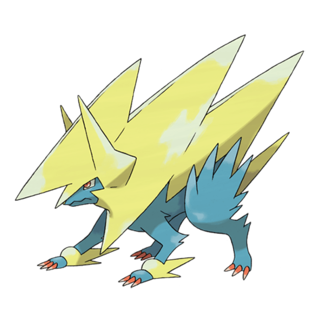 Artwork of Mega Manectric from Pokémon GO
