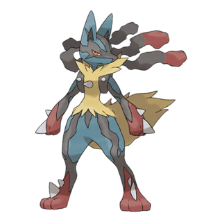 Artwork of Mega Lucario from Pokémon GO