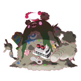 Artwork of Gigantamax Garbodor from Pokémon GO