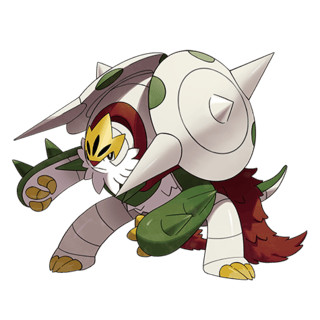 Artwork of Mega Chesnaught from Pokémon GO