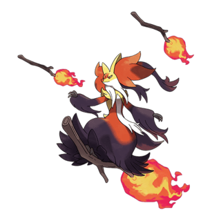 Artwork of Mega Delphox from Pokémon GO