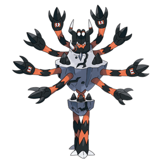 Artwork of Mega Barbaracle from Pokémon GO