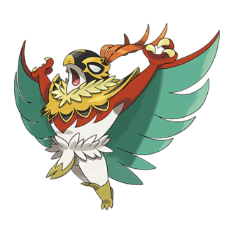Artwork of Mega Hawlucha from Pokémon GO