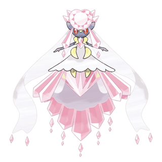 Artwork of Mega Diancie from Pokémon GO