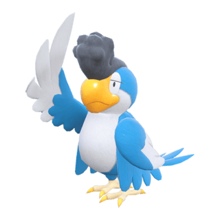 Artwork of Blue Plumage Squawkabilly from Pokémon GO