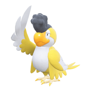 Artwork of Yellow Plumage Squawkabilly from Pokémon GO