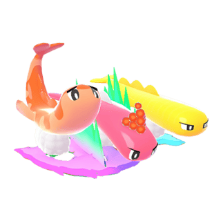 Artwork of Mega Droopy Form Tatsugiri from Pokémon GO